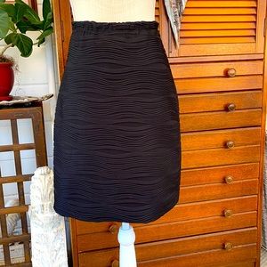 Black knee length pencil skirt